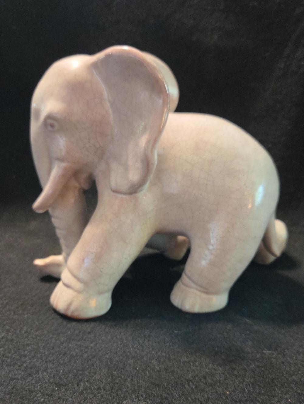 Vintage Czech Ceramic Elephant Figurine